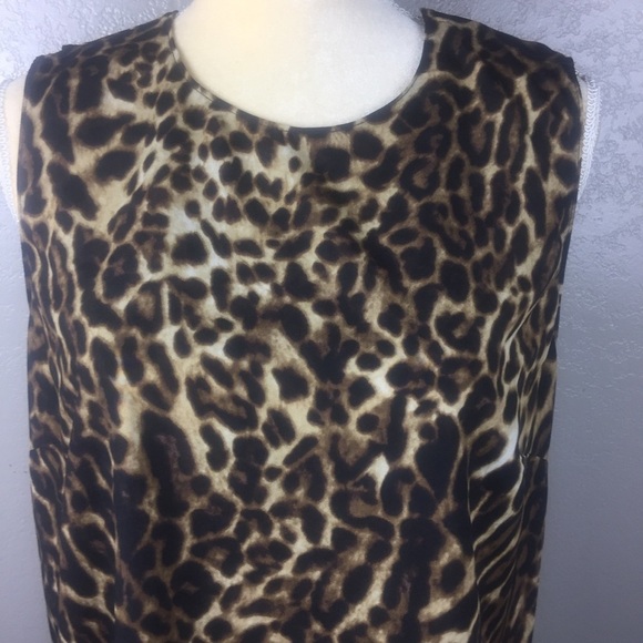 LAUREN Ralph Lauren Gorgeous Cheetah Silk Split Back Blouse Size Small Like New - Picture 5 of 8